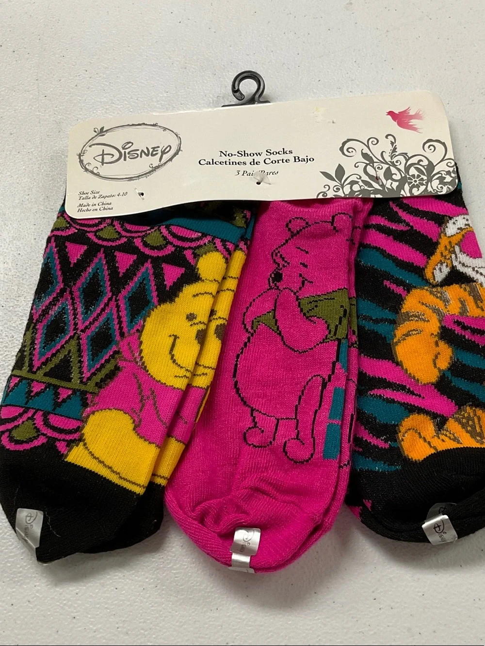 Disney Winnie the Pooh No-Show Socks 3-Pack
